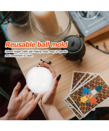 NUOBESTY 2 Pcs High Penetration Ball Circle Silicone Mold DIY Crystal Craft Mold Silicone Ball Mold Spherical Transparent 5X5cm - Buy Online on GoSupps.com