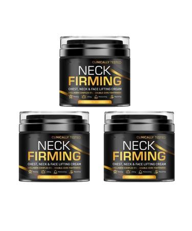 Gold Collagen Anti-Aging Cream Neck Firming Cream Neck Mask Firming Cream Desalination Neck Care Anti-Aging Cream For (Color : 3Count (Pack of 3))