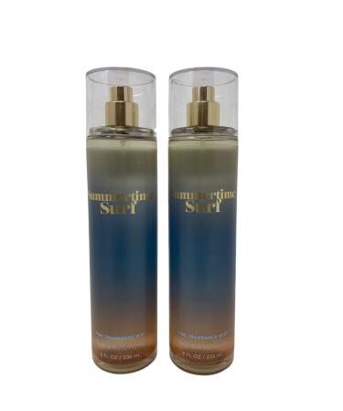 Bath & Body Works Summertime Surf Fine Fragrance Mist - Value Pack Lot of 2 (Summertime Surf)