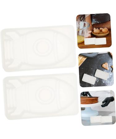 IMIKEYA Soap 2pcs Silicone Mold Decorate Silica Gel Household Shot Molds 5.2X3X1.5CM White - Buy Online on GoSupps.com