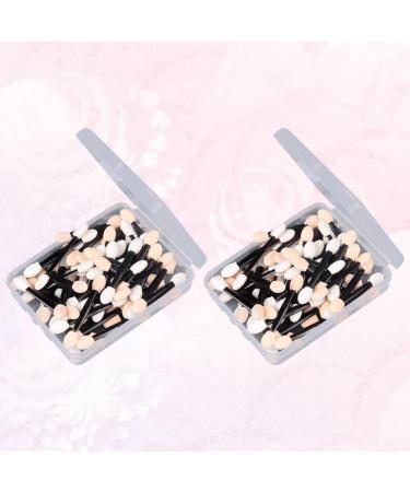 Baluue 100 Pcs Cosmetic Professional Double- End Eyeshadow Brushes Makeup Makeup Tools Black Size 2 Black - Buy Online on GoSupps.com