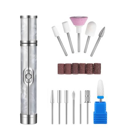18 Grinding Heads Electric Nail File Toenail Grinder for Human Thick Toenails Toenail Grinder for Thick Nails Polishing Care Peeling Removal Edge Shaping Suitable for Various Nails and Shapes