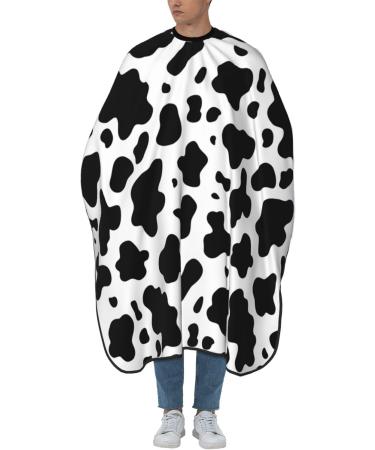 Buy Professional Haircut Cape | Blue Elephants & Cow Print Hairdressing Apron Adjustable Snap Closure - Buy Online on GoSupps.com