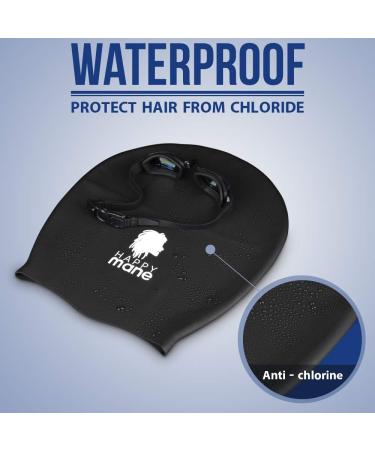 Happy Mane Silicone Swim Cap for Braids & Dreadlocks - Waterproof Cap for Long Curly Hair - Ideal for Women Teens & Kids - Rose Color - Buy Online on GoSupps.com