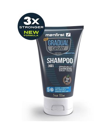 MENFIRST 3X Stronger Hair Darkening Shampoo for Men - Gradual Gray 3-in-1 | Reduce Grey Shampoo & Conditioner | Natural-Looking Results - 5 Fl Oz - Buy Online on GoSupps.com