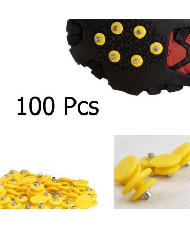 BESPORTBLE 100Pcs Ice Cleats Studs - Anti-Slip Spikes for Winter Outdoor Hiking - Buy Online on GoSupps.com