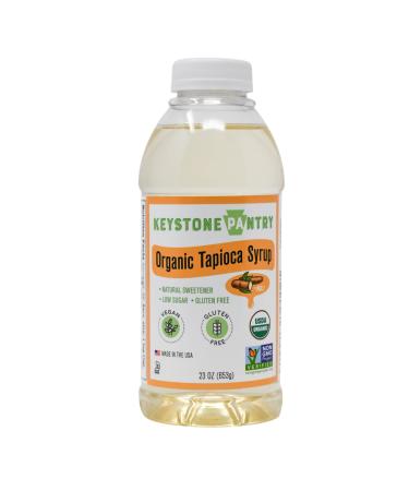 Keystone Pantry Organic Tapioca Syrup  23 OZ Bottle  Vegan and Gluten Free  HFC, Corn Syrup Substitute  Syrup for Baking  Alternative Sweetener  Make Homemade Fudge, Ice Cream, and More  DE42 1