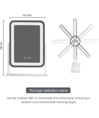 Bemelux Large Hollywood LED Makeup Vanity Mirror with 3 Color Modes Dimming and Screen Touch Switch - Buy Online on GoSupps.com
