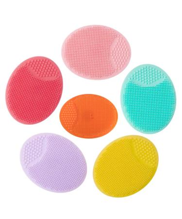 AAED 6 Pack Silicone Baby Bath Brush Baby Scalp Massage Brush Silicone Face Scrubber Exfoliating Brush