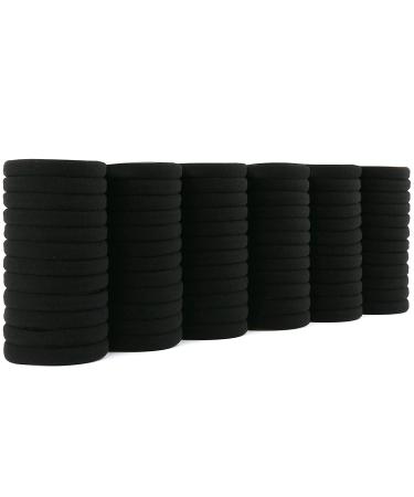 60PCS Black Large Cotton Hair Ties - Seamless Ponytail Holders by BAOLI - Buy Online on GoSupps.com