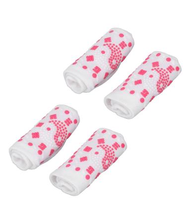 Self-heating socks universal cotton tourmaline model 4 pieces warm and breathable winter socks (white)
