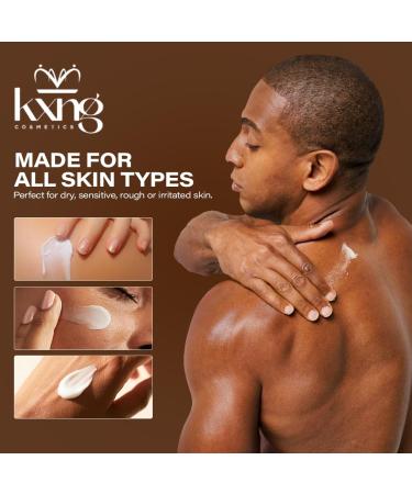KXNG Cosmetics Organic Shea Body Butter Cream 4oz | Mens Body Butter for Black Men & Women with Shea Cocoa Mango & Coconut Oil | Moisturizing Cream for Hands Feet & Skin Zaddy - Buy Online on GoSupps.com