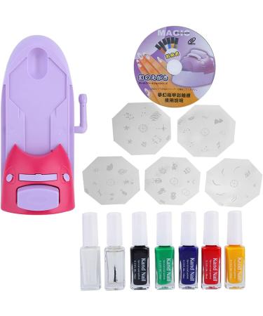 ANGGREK Nail Art Pattern Printer Professional Nail Art DIY Pattern Portable Manicure Stamp Plate Drawing Printing Enamel Kit for Nail Design - Buy Online on GoSupps.com