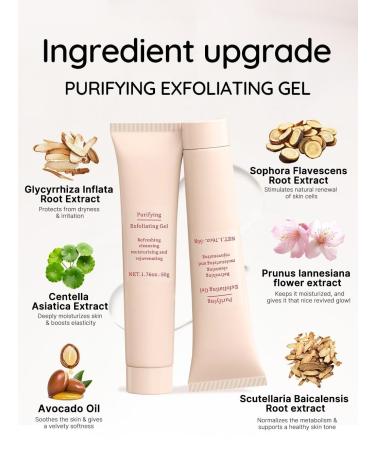 Deep Pore Cleansing Exfoliating Gel - Gentle Face Scrub for Blackhead Removal & Dead Skin Hydrating Moisturizing Face Wash Gel for All Skin Types 1.76oz/50g - Buy Online on GoSupps.com