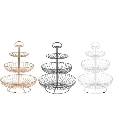 Fruit Basket Bowl 3 Layers Wire Basket Stand Kitchen Countertop Organizer Fruit Vegetable Bowl Fruit Basket Fruit Bowls (Color : Black) - Buy Online on GoSupps.com