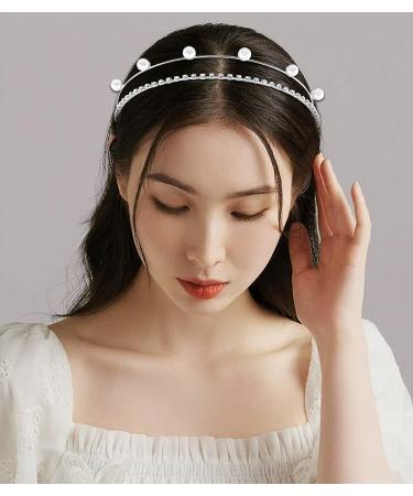 Alloy Pearl Rhinestone Headbands - Elegant Wedding Hair Accessories for Women and Girls - Buy Online on GoSupps.com