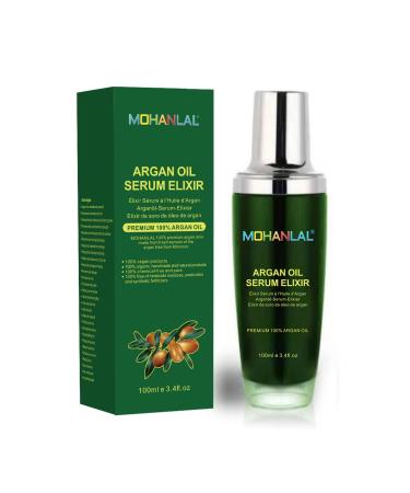 MOHANLAL® XL 100% ARGAN OIL ELIXER SERIES 100ML | cold pressed, vegan, organic, pure | for hair, skin, face, nails | chemical free elixir