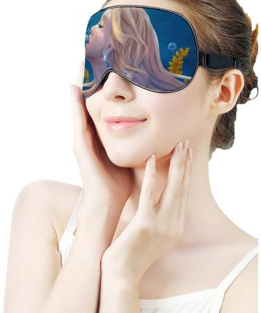 LynaRei Mermaid Sleeping Mask - Girl Under Water Sleep Eye Mask with Adjustable Strap for Blocking Out Light | Soft Blindfold for a Restful Sleep - Buy Online on GoSupps.com