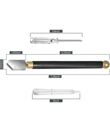Glass Cutter Tool Set 2mm-20mm Pencil Style Oil Feed Carbide Tip with 2 Bonus Blades and Screwdriver - Buy Online on GoSupps.com