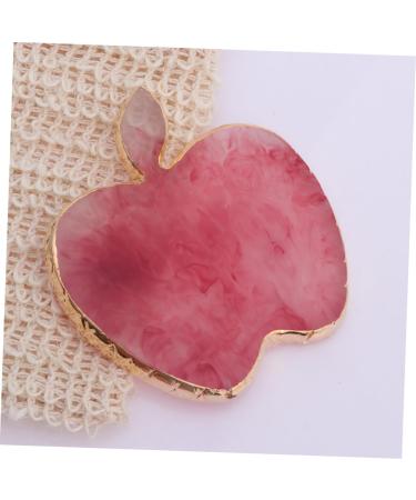  Healvian Healvian Unique Resin Nail Art Palette with Gold Rim Presentation Tray for Nail Artists Pale Red - Buy Online on GoSupps.com