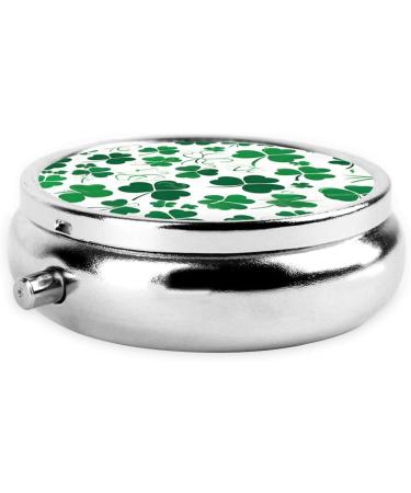 St. Patrick's Day Round Pill Box - 3 Compartment Portable Travel Organizer for Vitamins & Medicine - Buy Online on GoSupps.com