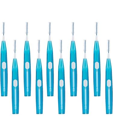 10 Set Push-Pull Interdental Brushes - Dental Floss Toothpick Oral Care (Blue) | International Shipping Available - Buy Online on GoSupps.com
