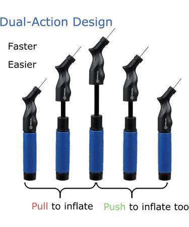 MIRACOL Dual Action Ball Pump with 5 Replacement Needles - Sturdy & Portable Air Pump for Basketball, Soccer, Volleyball, Rugby & More - Buy Online on GoSupps.com