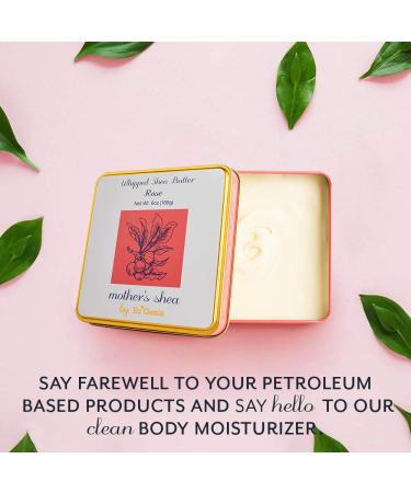 Mother's Shea Whipped Shea Butter (Rose 6 Oz Tin) - 100% Pure Raw African Shea | Organic & Sustainably-Sourced | Natural Skin & Hair Care - Buy Online on GoSupps.com