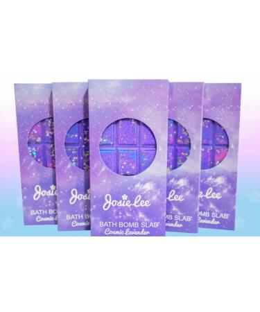 Vegan Bath Bomb Slab Gift - Cosmic Lavender  Natural Oils  Qty 1 XL Bar 6.42 x 3.03 x 0.75 inches  can be used 5 times! Graduation Gift  Gift for mom  Spa Gift Baskets  or Thank You Baskets!