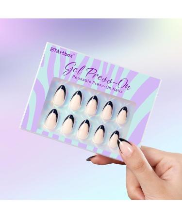 Buy Bartbox French Press Almond Fake Nails - 30 Piece Short Artificial Nails Set with Glue for Women | Perfect Quality Press-On Nails - Buy Online on GoSupps.com