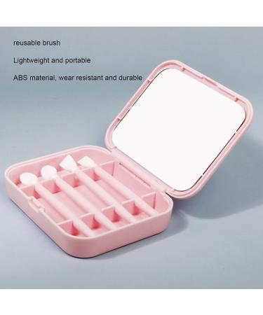 Silicone Makeup Brush Set | Reusable Portable Eyeshadow Brushes with HD Mirror - Ideal for Travel Makeup - Buy Online on GoSupps.com