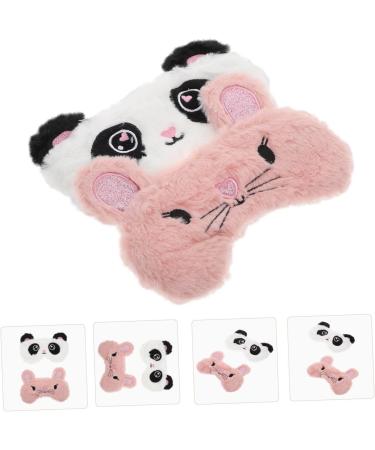 Healeved 2pcs Stuffed Animal Eye Mask Set - Satin Blindfold for Sleeping, Light Blocking Short Plush Nap Eye Masks - Buy Online on GoSupps.com