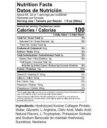 LiquaCel Concentrated Liquid Protein - Sugar-Free Apple 32oz | Collagen Whey & Arginine | International Shipping Available - Buy Online on GoSupps.com