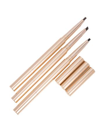 FRCOLOR Set of 3 Eyebrow Pencils Smudge Eyebrow Makeup Rose Gold Eyebrow Pencil For Women