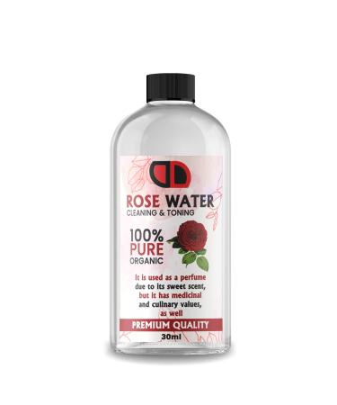 Rose water hydrosol/organic cleansing toner spray for the face (30 ml)
