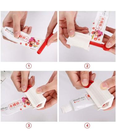 TOWODE 3 Packs Rolling Toothpaste Tube Squeezer Dispenser Stands Holder Toothpaste Rollers Turn Squeeze Tool White - Buy Online on GoSupps.com