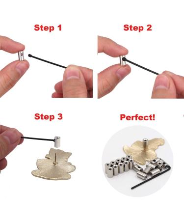 EuTengHao 60pc Pin Keepers Locking Clasps 9mmx5.5mm Silver - for Secure Pin Backs - Buy Online on GoSupps.com