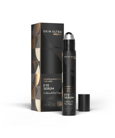 MANSCAPED Skin Ultra Eye Serum - Fast-Acting Formula with Caffeine Red Algae & Ceramides to help Depuff & Hydrate Skin Cooling Rollerball Applicator Fragrance-Free 0.5 fl oz.
