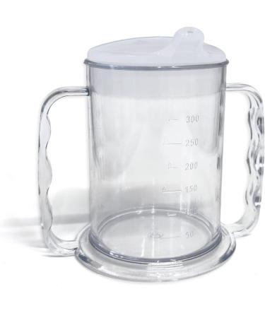 Wide Floor Drinking Cups with Beak Lid - 3-Piece Set for Seniors | Double Handle Aid for Arthritis & Dementia - Buy Online on GoSupps.com