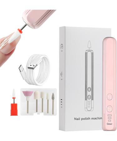 Portable Electric Nail Drill - Electric Manicure Pedicure Nail File Drill Kit | Compact Portable Design Nail Drill Kit Hand Foot Care Tool for Acrylic Gel Nails Home Salon Use Sakura Pink English Version  - Buy Online on GoSupps.com