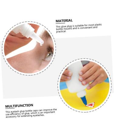 Mobestech Bouchons pour Flacon de Colle 50 Pi ces Embouts de Remplacement pour Extensions de Cils Optimisant L'utilisation Colle en Salon Domicile - Buy Online on GoSupps.com