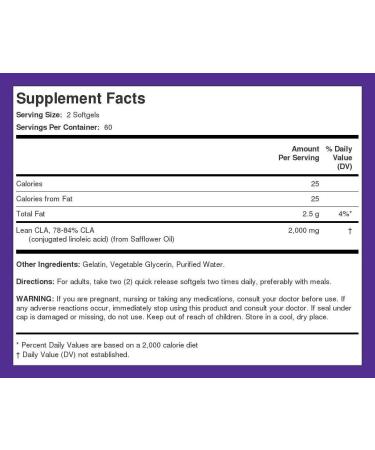 CLA 1000mg Conjugated Linoleic Acid 120 Softgels - Buy Online on GoSupps.com