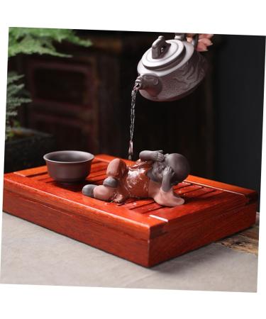 Alipis Tea Pet Chinese Decor Fairy Feng Shui Laughing Buddha Car Decoration Buddha Ornament Maitreya Buddha Figurine Desk Decor Monk Outdoor Statue Three No Purple Clay Decorations Red 13.3X6.5CM - Buy Online on GoSupps.com