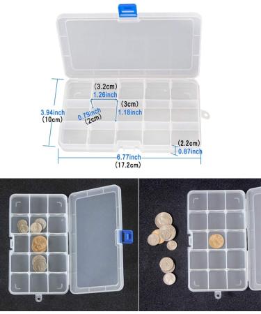 DUOFIRE Adjustable Plastic Organizer Container Storage Box with 15 Grids - 4 Pack, Ideal for Jewelry, Beads, Earrings, Fishing Hooks, Small Accessories - Buy Online on GoSupps.com