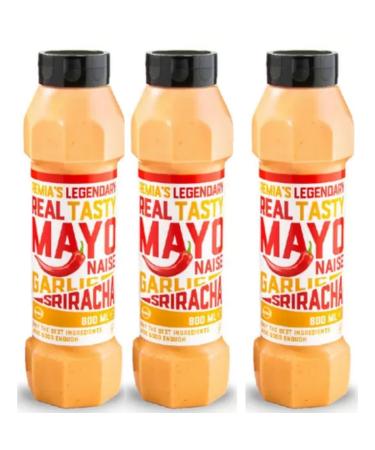 Remia Tasty Garlic and Sriracha Mayonnaise Sauce 800 Mililitres x 3 Pieces