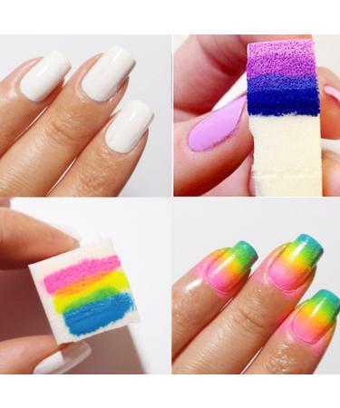 12pcs Color Fade Nail Sponge Wedges for Manicure & Nail Art - Gradients & Makeup Foam Applicators - Buy Online on GoSupps.com