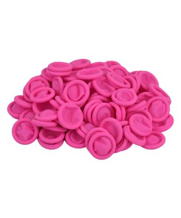 100 Pcs Disposable Finger Protectors Finger Cots Latex Anti-Static Finger Tip Rubber Protect Keeping Dressing Dry and Clean for Beauty Electronic Repair (Pink) 100 Pcs Pink