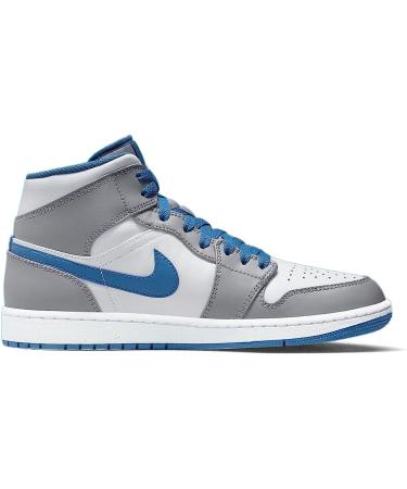 Nike Air Jordan 1 Mid Shoes - Cement Grey/White-True Blue - Size 10 - Buy Online on GoSupps.com