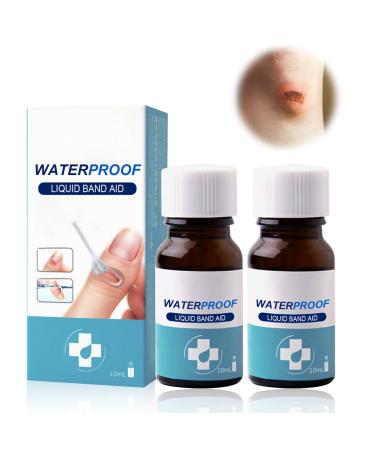 New Skin Liquid Plaster Wound Glue 10ml*2 Liquid Skin Glue for Wounds Human Waterproof Dressing Breathable Waterproof Quick Qrying Protect Our Damaged Skin