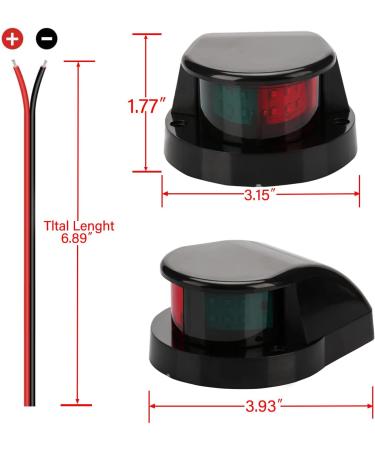 DDL Boat Navigation Light LED Marine Bow Light Front Warning Light for Pontoon Fishing Boat  Black - Buy Online on GoSupps.com